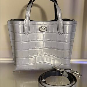 Coach Gray Croc-Embossed Women's Bag